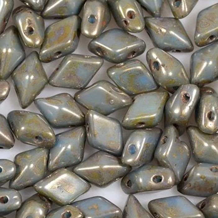 DiamonDuo® Turquoise Opaque Lustered