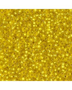 Miyuki Rocailles 11/0 0006F Matte Silver Lined Yellow