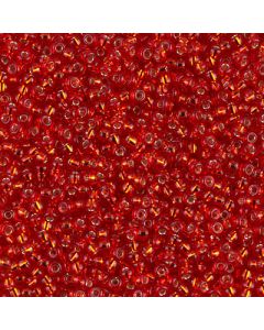 Miyuki Rocailles 11/0 0010 Silver Lined Red