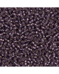 Miyuki Rocailles 11/0 0024F Matte Silver Lined Amethyst