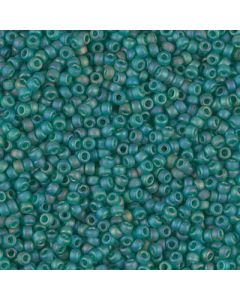Miyuki Rocailles 11/0 0147FR Matte Transparent Emerald AB