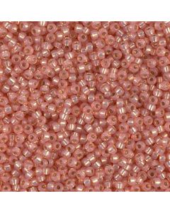 Miyuki Rocailles 11/0 0642 Dyed Salmon Silver Lined Alabaster