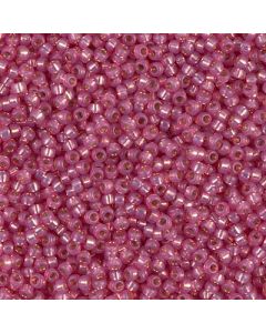 Miyuki Rocailles 11/0 0645 Dyed Dark Rose Silver Lined Alabaster