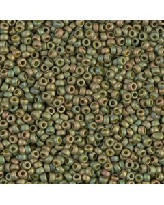 Miyuki Rocailles 11/0 2033 Matte Opaque Light Yellow Green Gold Luster AB