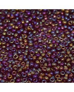 Miyuki Rocailles 11/0 2461 Transparent Dark Topaz Rainbow Iris