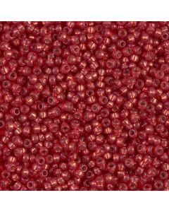 Miyuki Rocailles 11/0 4234 Duracoat® Dyed Semi-Matte Silver Lined Light Watermelon