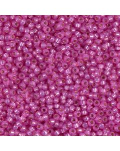 Miyuki Rocailles 11/0 4238 Duracoat® Dyed Semi-Matte Silver Lined Paris Pink