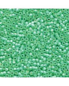 Miyuki Rocailles 11/0 4240 Duracoat® Dyed Semi-Matte Silver Lined Spearmint