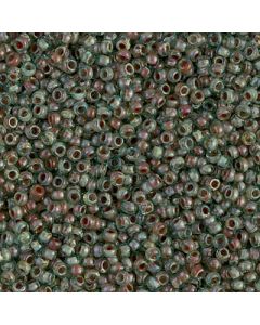 Miyuki Rocailles 11/0 4506 Transparent Olivine Picasso