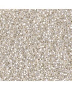 Miyuki Rocailles 15/0 0001F Matte Silver Lined Crystal