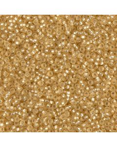 Miyuki Rocailles 15/0 0003F Matte Silver Lined Gold