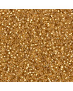 Miyuki Rocailles 15/0 0004F Matte Silver Lined Dark Gold