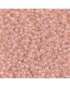 Miyuki Rocailles 15/0 0155FR Matte Transparent Peach AB
