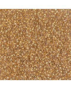 Miyuki Rocailles 15/0 0195 24kt Gold Lined Crystal