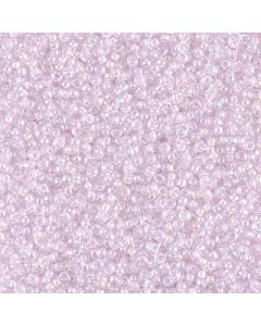 Miyuki Rocailles 15/0 0272 Inside Dyed Color Pale Pink AB