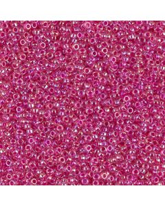 Miyuki Rocailles 15/0 0355 Hot Pink Lined Crystal AB
