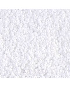Miyuki Rocailles 15/0 0402F Matte Opaque White
