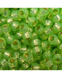 Miyuki Rocailles 15/0 0676 Opal Silver Lined Dyed Pea Green