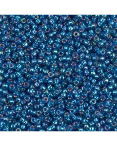 Miyuki Rocailles 15/0 1025 Silverlined Capri Blue AB