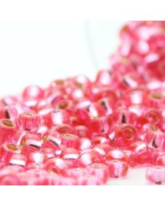 Miyuki Rocailles 15/0 1338 Silver Lined Raspberry