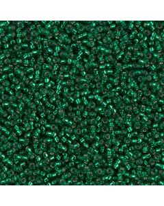 Miyuki Rocailles 15/0 1422 Silver Lined Dyed Emerald