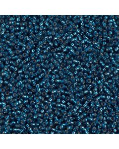 Miyuki Rocailles 15/0 1425 Silver Lined Blue Dyed Zircon