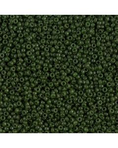 Miyuki Rocailles 15/0 1488 Opaque Dyed Forest Green