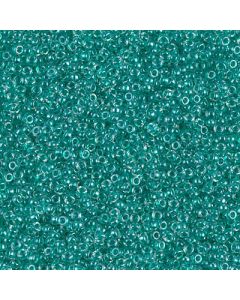 Miyuki Rocailles 15/0 1555 Sparkling Dark Aqua Green Lined Crystal