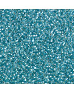 Miyuki Rocailles 15/0 1643 Semi Matte Silver Lined Sky Blue