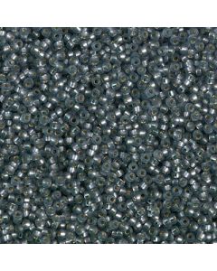 Miyuki Rocailles 15/0 1657 Semi Matte Silver Lined Grey