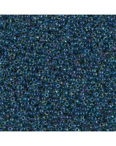 Miyuki Rocailles 15/0 1826 Midnight Blue Lined Topaz AB