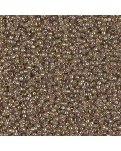 Miyuki Rocailles 15/0 1837 Spakling Taupe Lined Smoky Amethyst AB