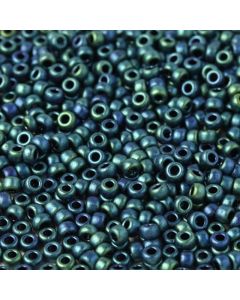 Miyuki Rocailles 15/0 2072 Matte Metallic Dark Teal Iris