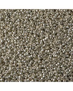 Miyuki Rocailles 15/0 4221 Duracoat® Galvanized Light Smoky Pewter