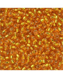 Miyuki Rocailles 15/0 4261 Duracoat® Dyed Silver Lined Yellow Gold