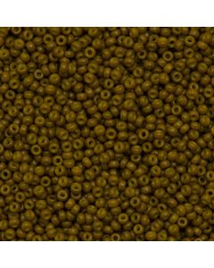 Miyuki Rocailles 15/0 4491 Duracoat® Dyed Opaque Spanish Olive