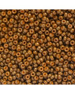 Miyuki Rocailles 15/0 4492 Duracoat® Dyed Opaque Cognac
