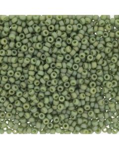 Miyuki Rocailles 15/0 4698 Matte Opaque Glazed Pistachio AB