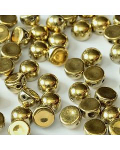 2-Hole Cabochon 00030-26440 Crystal Amber Full
