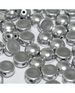 2-Hole Cabochon 01700 Aluminium Silver