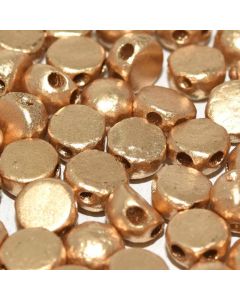 2-Hole Cabochon 01710E Etched Aztec Gold