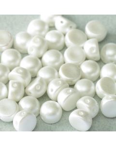 2-Hole Cabochon 02010-25001 Alabaster Pastel White