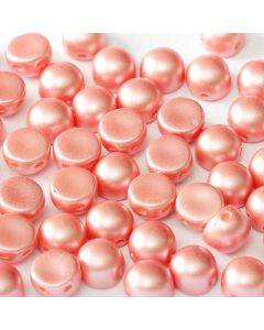 2-Hole Cabochon 02010-25007 Alabaster Pastel Light Coral