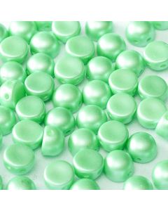2-Hole Cabochon 02010-25025 Alabaster Pastel Light Green