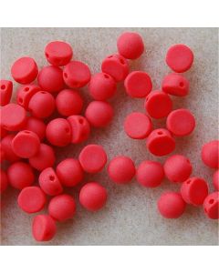 2-Hole Cabochon 93180-84110 Opaque Red Matted