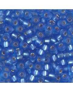 Miyuki Rocailles 6/0 0019F Matte Silver Lined Azure