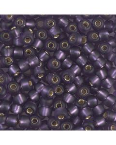 Miyuki Rocailles 6/0 0024F Matte Silver Lined Amethyst