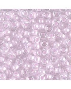 Miyuki Rocailles 6/0 0207 Pink Lined Crystal