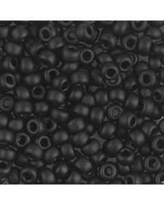 Miyuki Rocailles 6/0 0401F Opaque Black