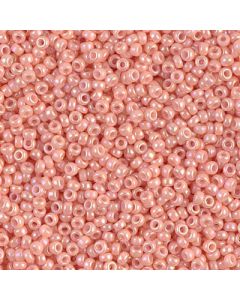 Miyuki Rocailles 6/0 0596 Opaque Peachy Coral Gold Luster